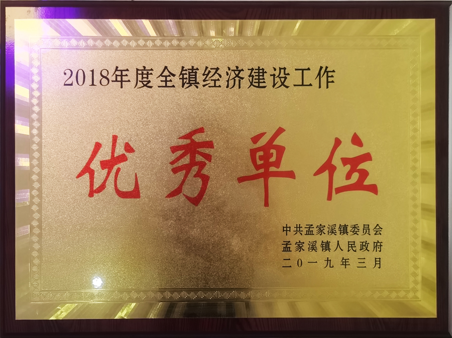  2018年度全鎮經濟建設工作單位